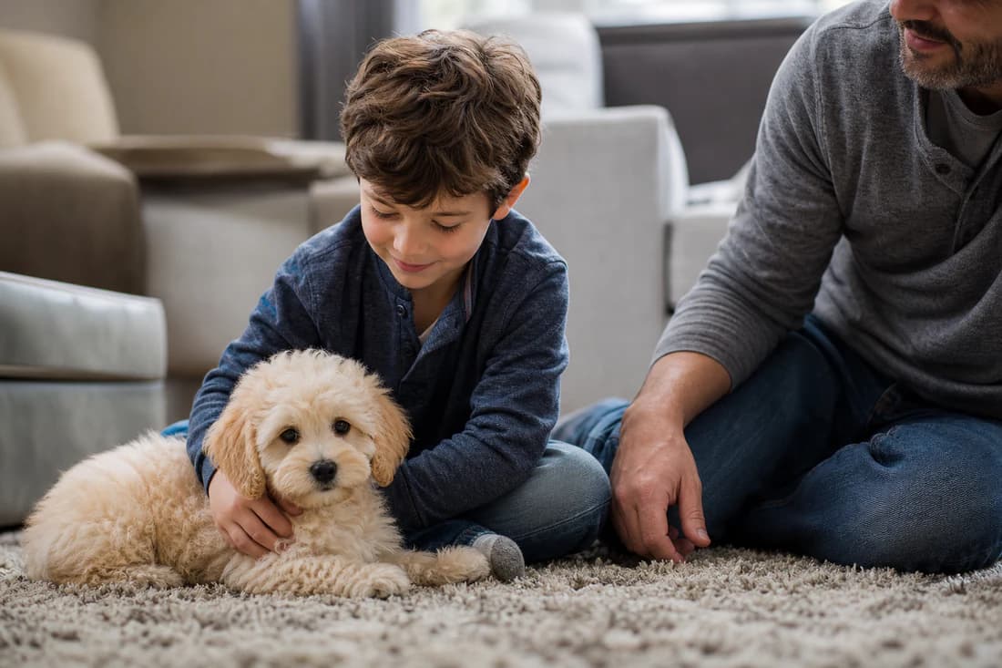 JAMES T., Maltipoo owner